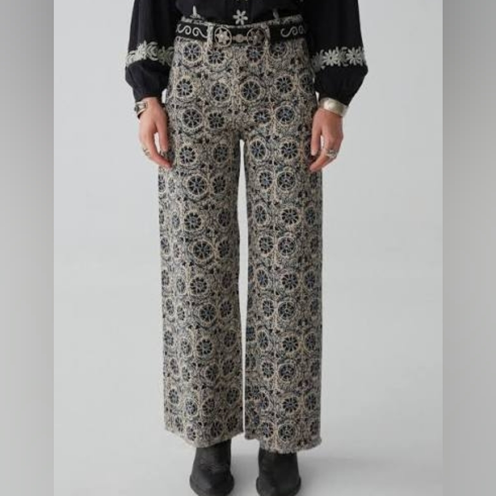 MAISON HOTEL Patterned Women's Wide Leg Pants
